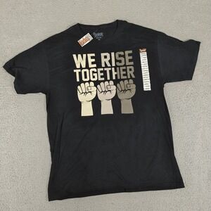 Spencers Shirt Mens Large Black We Rise‎ Together Fists Graphic Unity Tee NWT